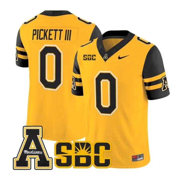 Sam Pickett III Jersey #0 App State Mountaineers 2026 Vapor Stitched by My Store NCAA Football Jerseys