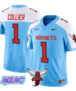 Samari Collier Jersey #1 Delaware State Hornets 2026 Vapor All Stitched by My Store NCAA Football Jerseys
