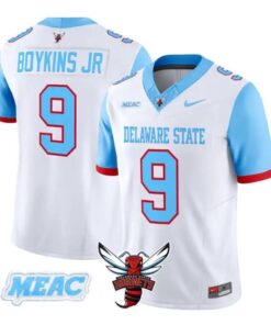Shaun Boykins Jr Jersey #9 Delaware State Hornets 2026 Vapor Stitched by My Store NCAA Football Jerseys