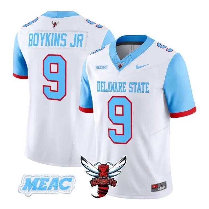 Shaun Boykins Jr Jersey #9 Delaware State Hornets 2026 Vapor Stitched by My Store NCAA Football Jerseys