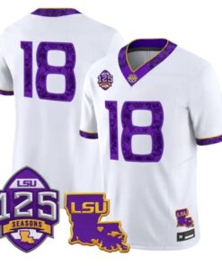 Silent Season Jersey #18 LSU Tigers Silent Season of 1918 Louisiana Patch Stitched