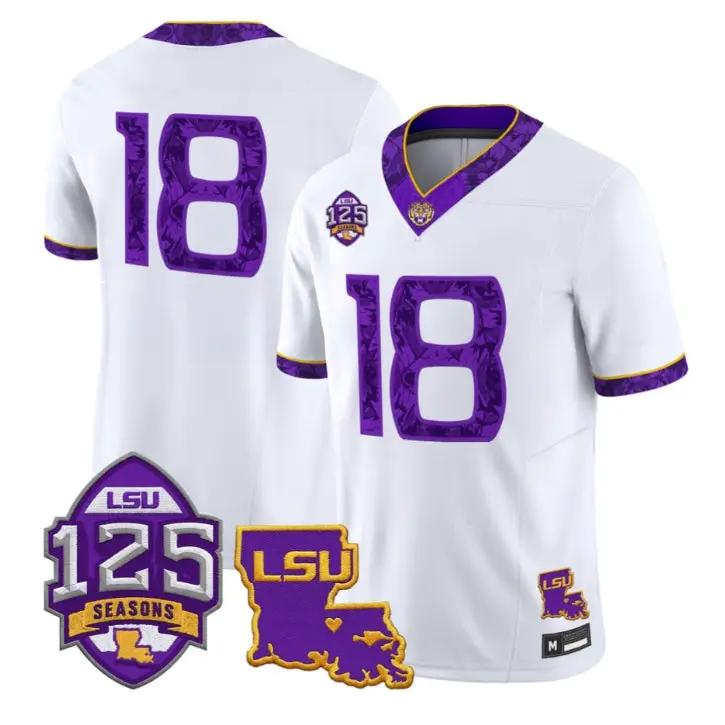 Silent Season Jersey #18 LSU Tigers Silent Season of 1918 Louisiana Patch Stitched - Top Design Fan Silent Season Jersey #18 LSU Tigers Silent Season of 1918 Louisiana Patch Stitched