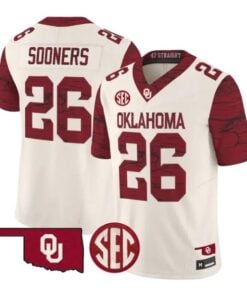 Sooners Jesey #26 Oklahoma Sooners 2026 Rough Rider Vapor All Stitched