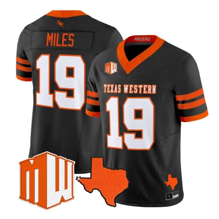 Sterling Miles Jersey #19 UTEP Miners 2026 Going Dark in the Sun City Stitched - Top Design Fan Sterling Miles Jersey #19 UTEP Miners 2026 Going Dark in the Sun City Stitched