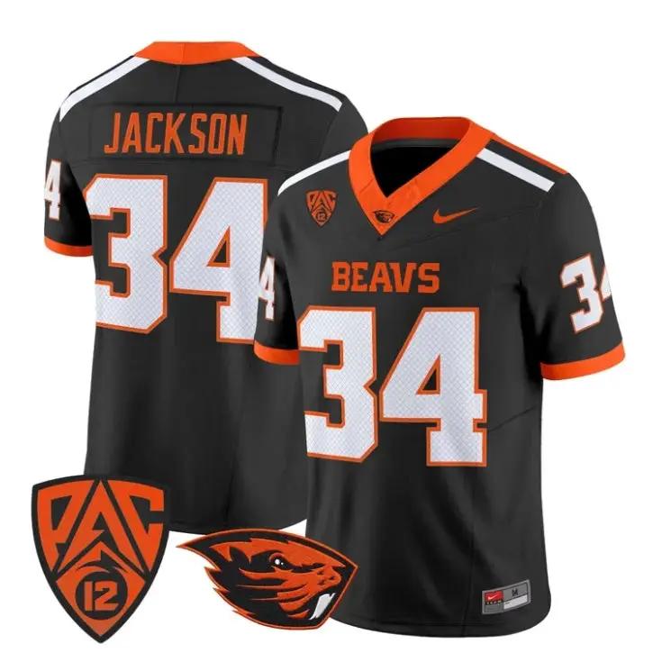 Steven Jackson Jersey #34 Oregon State Beavers 2026 Vapor Stitched by My Store NCAA Football Jerseys