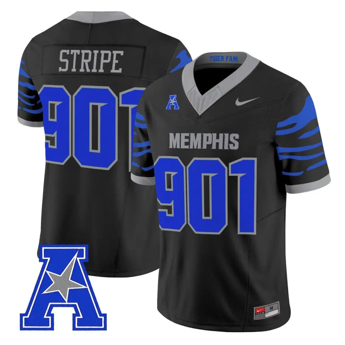 Stripe Jersey #901 Memphis Tigers 2026 Vapor Limited All Stitched - Top Design Fan Stripe Jersey #901 Memphis Tigers 2026 Vapor Limited All Stitched