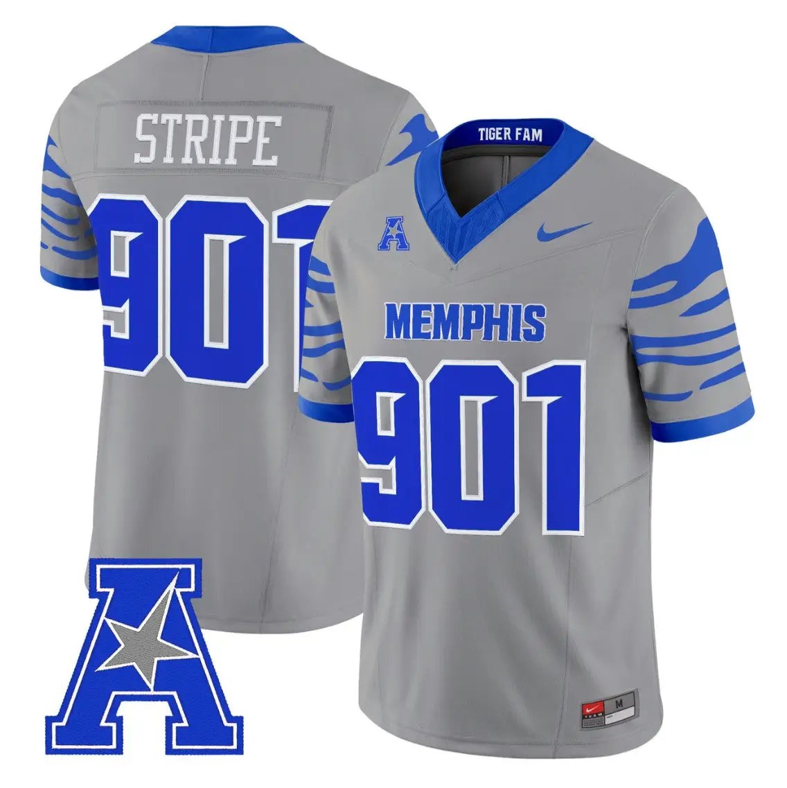 stripe-jersey-901-memphis-tigers-2026-vapor-limited-all-stitched-01 - Top Design Fan Stripe Jersey #901 Memphis Tigers 2026 Vapor Limited All Stitched