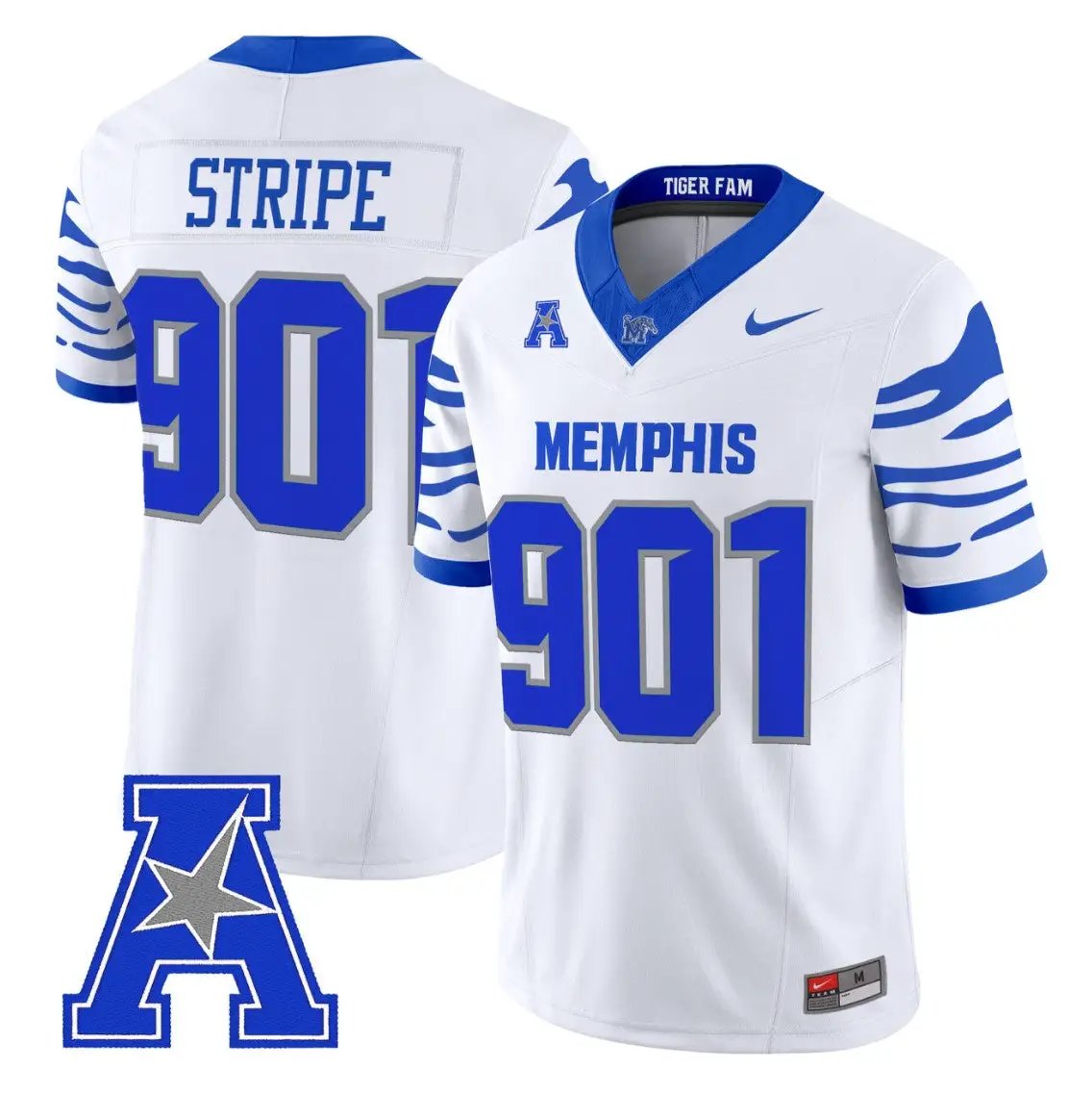 stripe-jersey-901-memphis-tigers-2026-vapor-limited-all-stitched-03 - Top Design Fan Stripe Jersey #901 Memphis Tigers 2026 Vapor Limited All Stitched