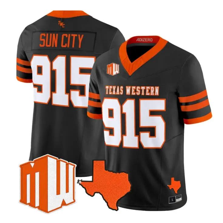 Sun City Jersey #915 UTEP Miners 2026 Going Dark in the Sun City Vapor Stitched - Top Design Fan Sun City Jersey #915 UTEP Miners 2026 Going Dark in the Sun City Vapor Stitched