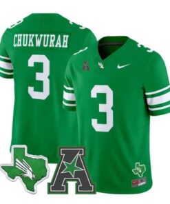tj-chukwurah-jersey-3-north-texas-mean-green-2026-limited-stitched-01 - Top Design Fan TJ Chukwurah Jersey #3 North Texas Mean Green 2026 Limited Stitched