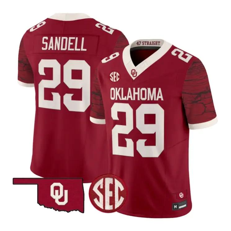 tate-sandell-jesey-29-oklahoma-sooners-2026-rough-rider-vapor-stitched-01 - Top Design Fan Tate Sandell Jesey #29 Oklahoma Sooners 2026 Rough Rider Vapor Stitched