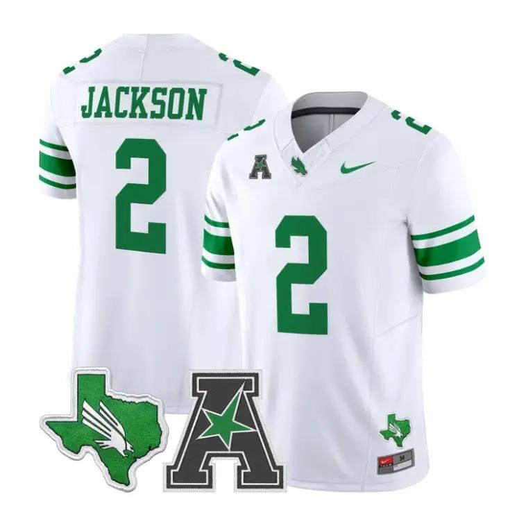 Tayven Jackson Jersey #2 North Texas Mean Green 2026 Vapor Stitched by My Store NCAA Football Jerseys