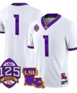 Team Jersey #1 LSU Tigers 2026 Silent Season of 1918 Louisiana Patch Stitched
