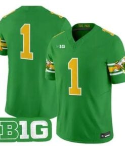 Team Jersey #1 Oregon Ducks Mighty Oregon 1984 Throwback Stitched Green