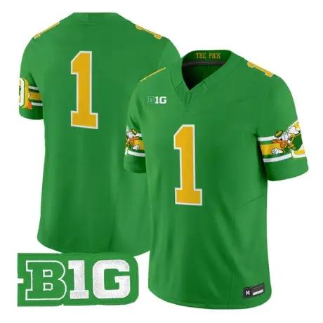 Team Jersey #1 Oregon Ducks Mighty Oregon 1984 Throwback Stitched Green - Top Design Fan Team Jersey #1 Oregon Ducks Mighty Oregon 1984 Throwback Stitched Green