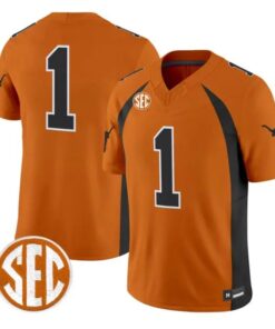 Team Jersey #1 Texas Longhorns 1990 Throwback 2026 Vapor Limited Stitched