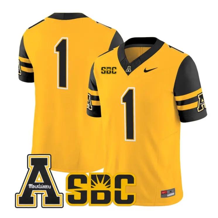 Team Jersey #1 App State Mountaineers 2026 Vapor Limited Stitched by My Store NCAA Football Jerseys