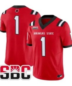 Team Jersey #1 Arkansas State Red Wolves 2026 Vapor All Stitched by My Store NCAA Football Jerseys