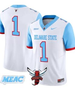 Team Jersey #1 Delaware State Hornets 2026 Vapor Limited All Stitched by My Store NCAA Football Jerseys