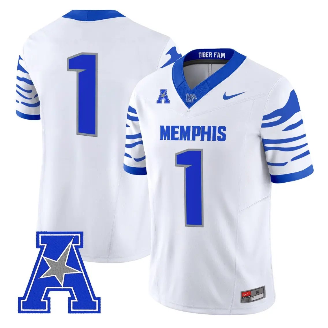 Team Jersey #1 Memphis Tigers 2026 Vapor Limited Stitched by My Store NCAA Football Jerseys