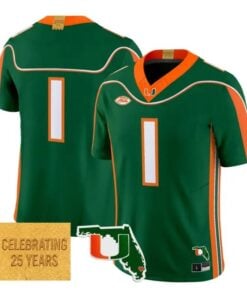 Team Jersey #1 Miami Hurricanes 2001 Throwback 2026 Limited All Stitched by My Store NCAA Football Jerseys