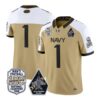 Team Jersey #1 Navy Midshipmen 100th Anniversary Patch Vapor Stitched - Top Design Fan Team Jersey #1 Navy Midshipmen 100th Anniversary Patch Vapor Stitched