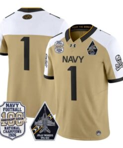 Team Jersey #1 Navy Midshipmen 100th Anniversary Patch Vapor Stitched