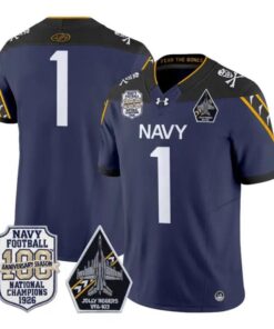 team-jersey-1-navy-midshipmen-100th-anniversary-patch-vapor-stitched-03 - Top Design Fan Team Jersey #1 Navy Midshipmen 100th Anniversary Patch Vapor Stitched