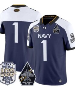 team-jersey-1-navy-midshipmen-100th-anniversary-patch-vapor-stitched-02 - Top Design Fan Team Jersey #1 Navy Midshipmen 100th Anniversary Patch Vapor Stitched
