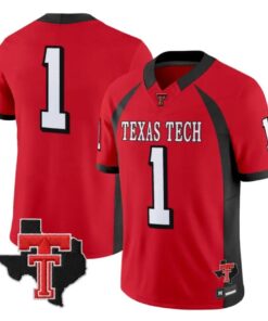 Team Jersey #1 Texas Tech Red Raiders 2026 Throwback Texas Patch Stitched