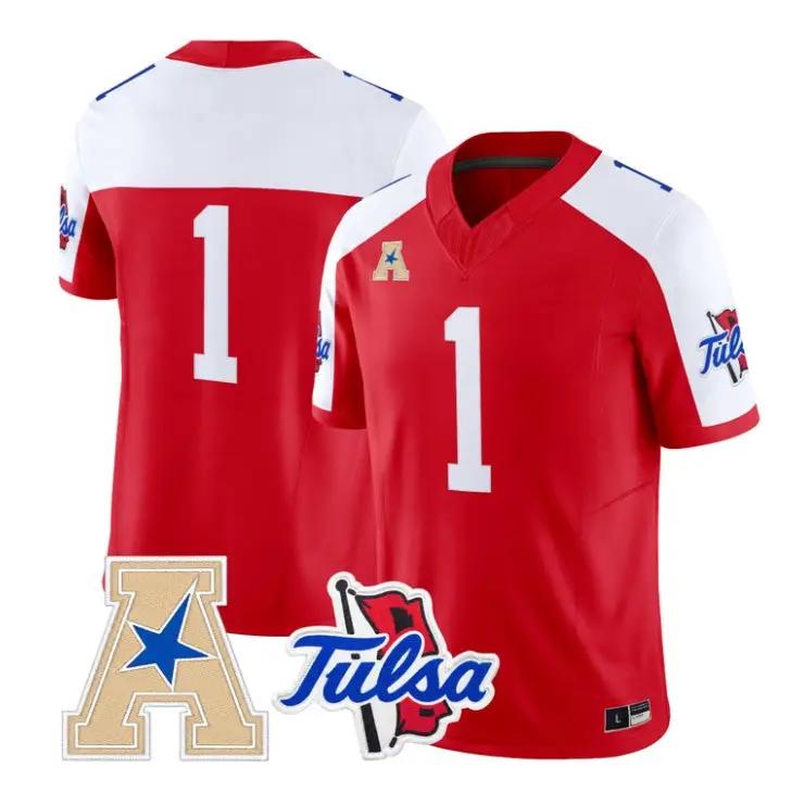 Team Jersey #1 Tulsa Golden Hurricane 2026 Vapor Limited Stitched by My Store NCAA Football Jerseys
