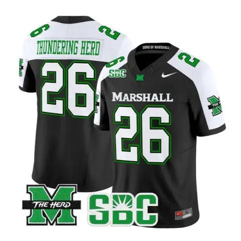 Thundering Herd Jersey #26 Marshall Thundering Herd Stitched - Top Design Fan Thundering Herd Jersey #26 Marshall Thundering Herd Stitched