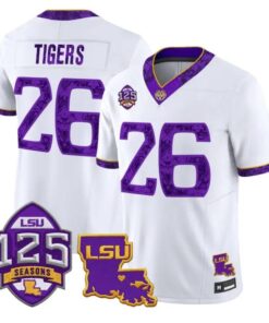 Tigers Jersey #26 LSU Tigers Silent Season of 1918 Louisiana Patch Stitched