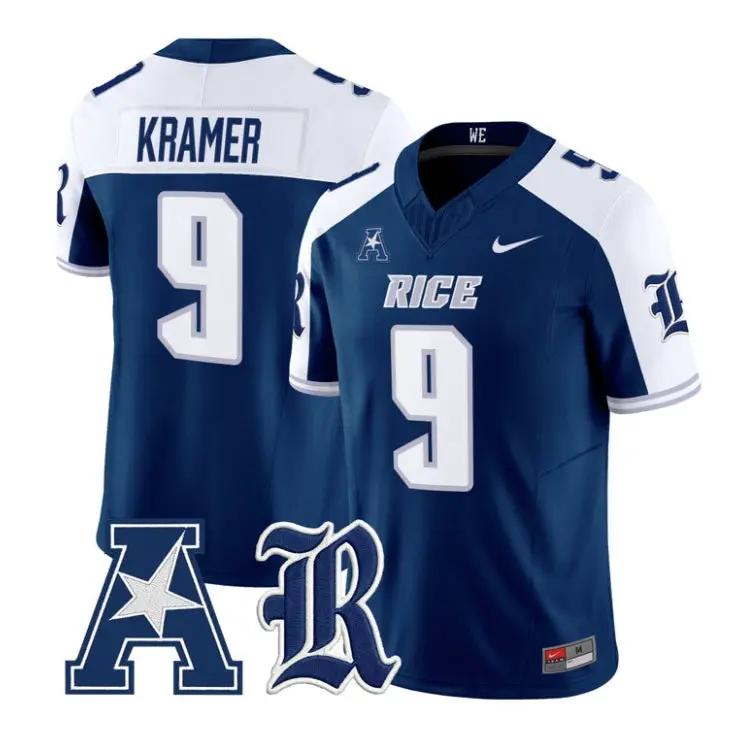 Tommy Kramer Jersey #9 Rice Owls 2026 Vapor Limited All Stitched
