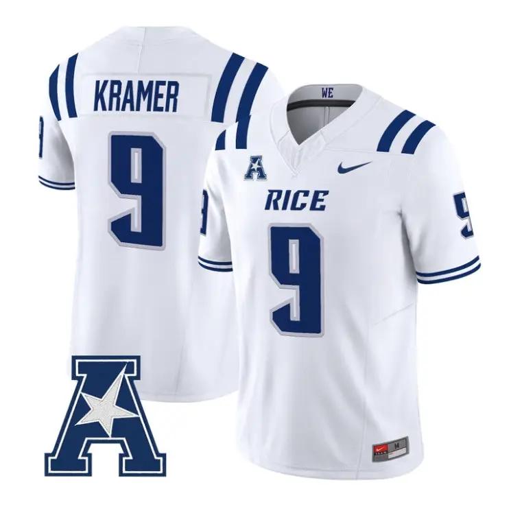 Tommy Kramer Jersey #9 Rice Owls 2026 Vapor Limited All Stitched