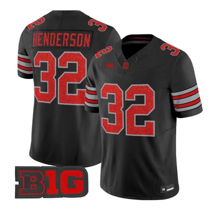 Treveyon Henderson Jersey #32 Ohio State Buckeyes Glitter All Stitched - Top Design Fan Treveyon Henderson Jersey #32 Ohio State Buckeyes Glitter All Stitched