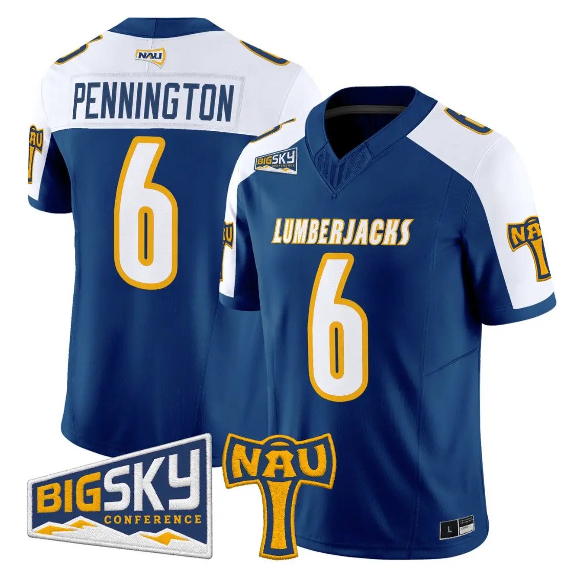 Ty Pennington Jersey #6 Northern Arizona Lumberjacks 2026 Vapor Stitched - Top Design Fan Ty Pennington Jersey #6 Northern Arizona Lumberjacks 2026 Vapor Stitched