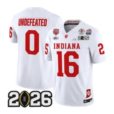 UNDEFEATED Jersey #16 Indiana Hoosiers Vapor Limited All Stitched White - Top Design Fan UNDEFEATED Jersey #16 Indiana Hoosiers Vapor Limited All Stitched White