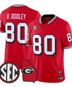 Vince Dooley Jersey #80 Georgia Bulldogs 1995 Throwback 2026 Vapor All Stitched
