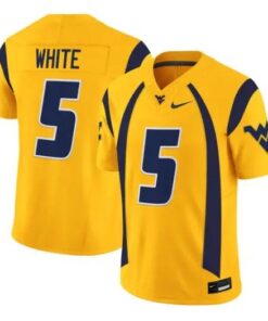 West Virginia Mountaineers Jersey 2026 Throwback Vapor Stitched Gold