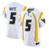West Virginia Mountaineers Jersey 2026 Throwback Vapor Stitched White - Top Design Fan West Virginia Mountaineers Jersey 2026 Throwback Vapor Stitched White