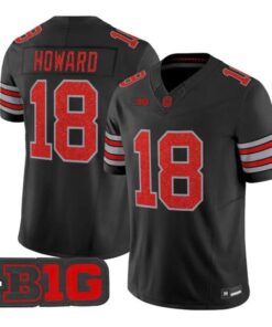 Will Howard Jersey #18 Ohio State Buckeyes Glitter Vapor All Stitched
