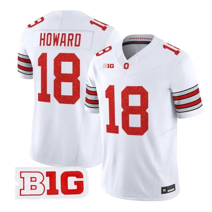 will-howard-jersey-18-ohio-state-buckeyes-glitter-vapor-all-stitched-02 - Top Design Fan Will Howard Jersey #18 Ohio State Buckeyes Glitter Vapor All Stitched