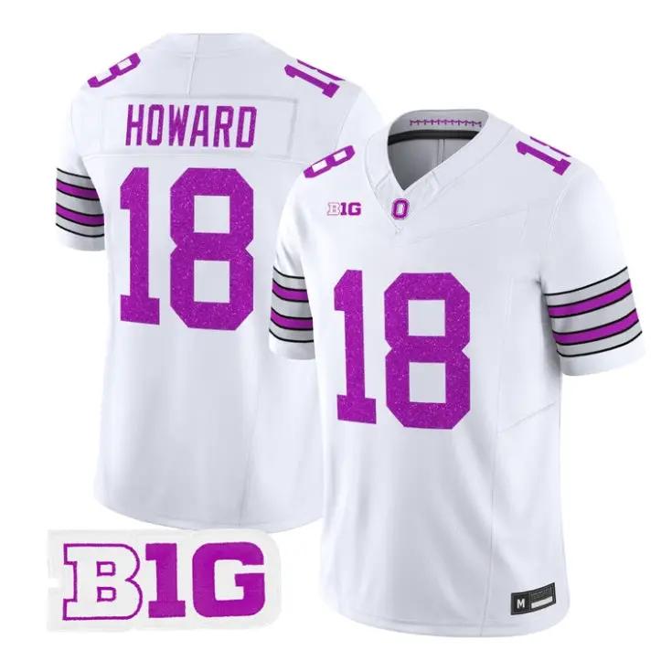 will-howard-jersey-18-ohio-state-buckeyes-glitter-vapor-all-stitched-04 - Top Design Fan Will Howard Jersey #18 Ohio State Buckeyes Glitter Vapor All Stitched