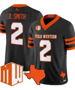 Xavier Smith Jersey #2 UTEP Miners 2026 Going Dark in the Sun City All Stitched
