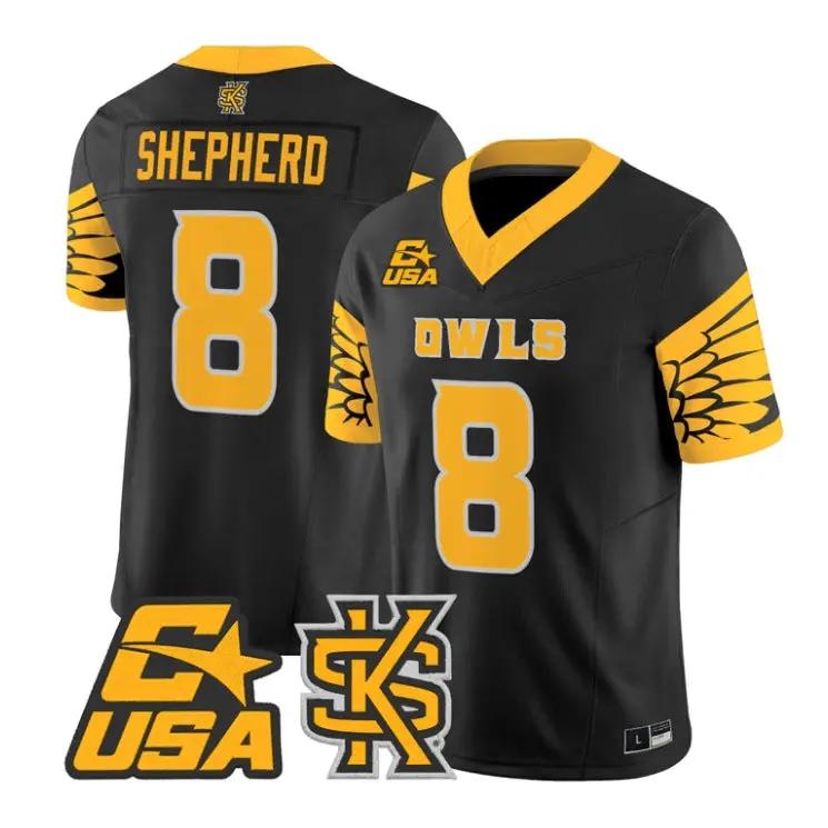 xavier-shepherd-jersey-8-kennesaw-state-owls-2026-limited-stitched-01 - Top Design Fan Xavier Shepherd Jersey #8 Kennesaw State Owls 2026 Limited Stitched
