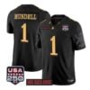 Zach Mundell Jersey #1 Army Black Knights 2026 Big Red One USA250 Patch Stitched - Top Design Fan Zach Mundell Jersey #1 Army Black Knights 2026 Big Red One USA250 Patch Stitched
