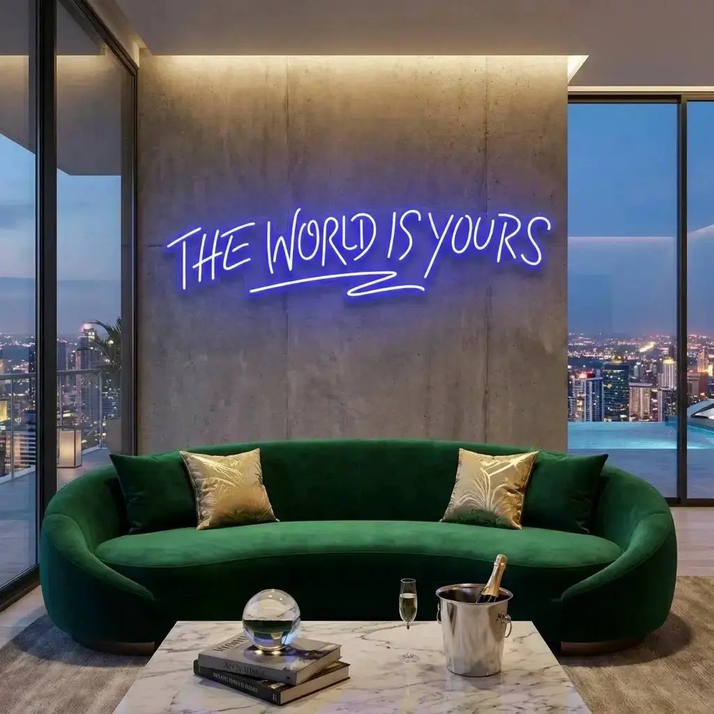 The World Is Yours Led Neon Sign Light - Upbeat Your Life by VN339