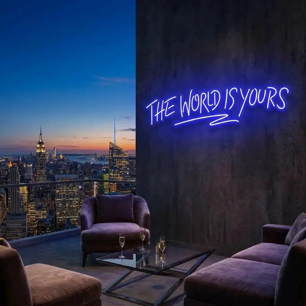 The World Is Yours Led Neon Sign Light - Upbeat Your Life by VN339