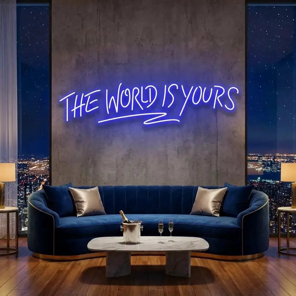 The World Is Yours Led Neon Sign Light - Upbeat Your Life by VN339